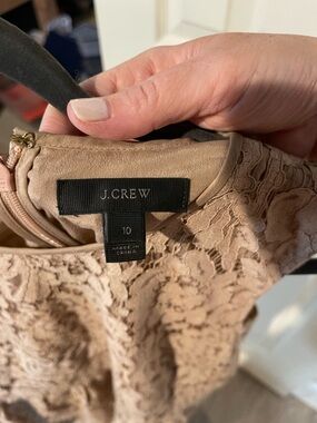 J. Crew Blush Lace Sheath Dress